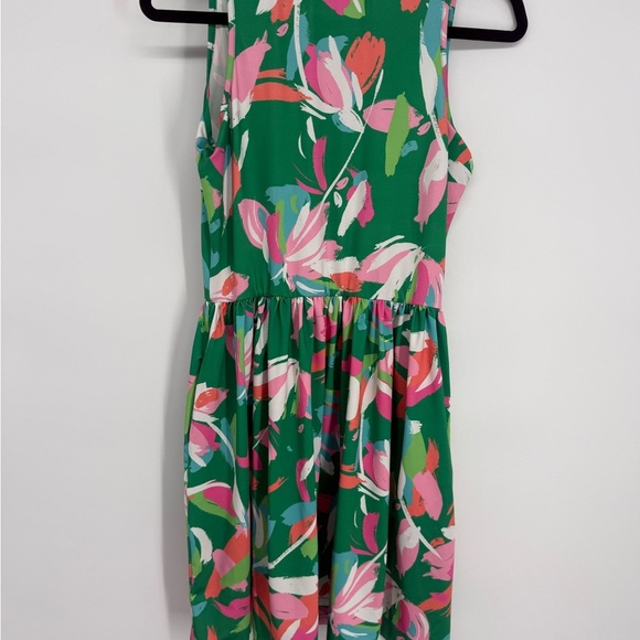 Banana Boat Green Abstract Floral Sleeveless UPF 50+ Dress Size M - Picture 4 of 4